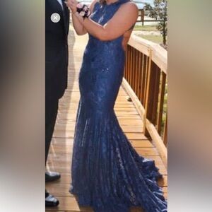 Navy Prom/pageant Jovani Size 12 Navy Dress